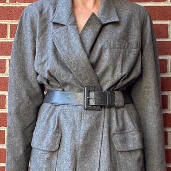 Vintage Anne Klein wool trench coat - Picture 5 of 9